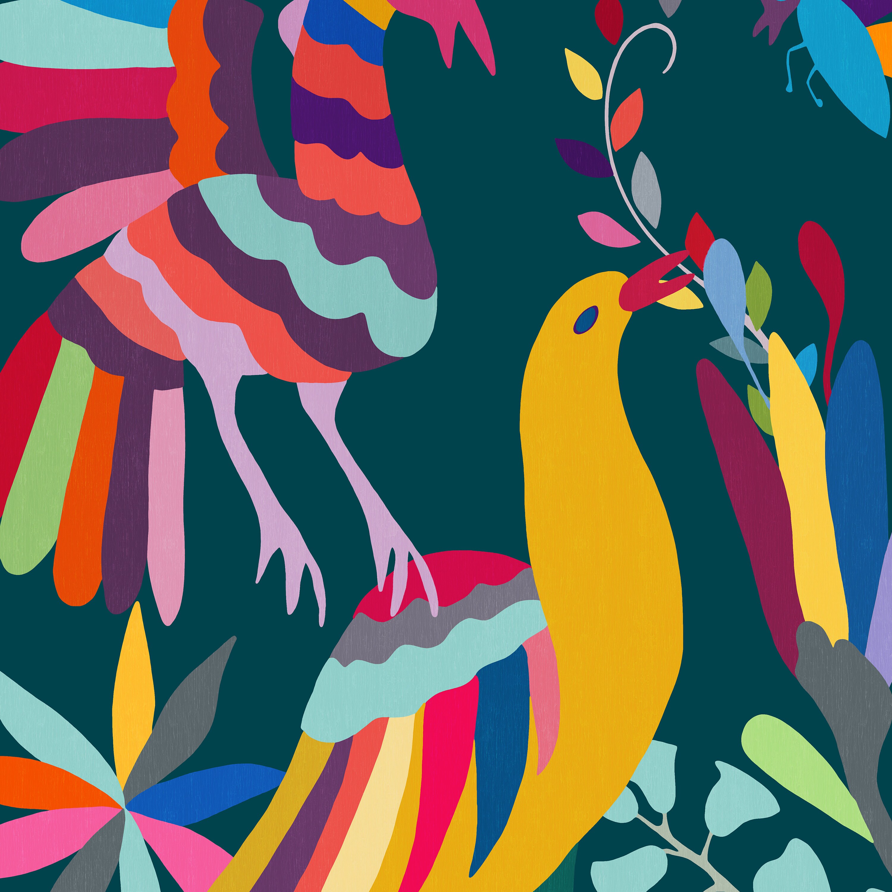 Mexican Otomi Print Set, Large Indigenous Wall Art (digital Download ...
