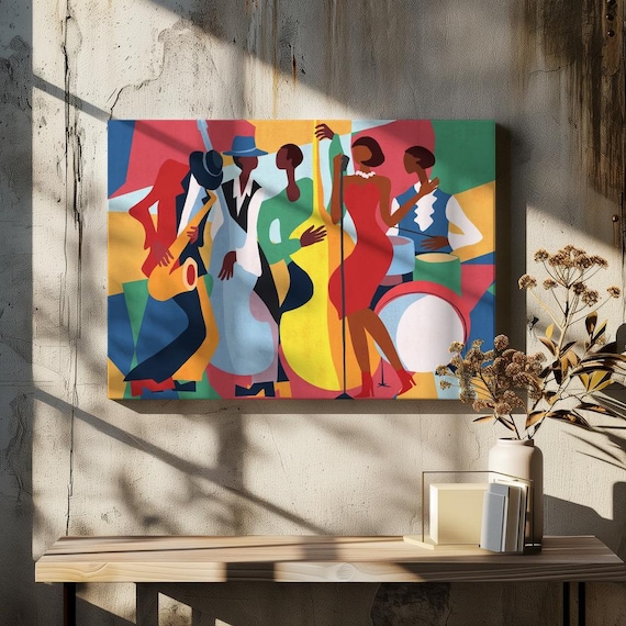 Cubism Jazz Band Poster: Vintage Bauhaus Art (digital Download) - Etsy