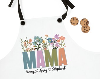 Custom Mama Apron | Mom Apron | Grandma Apron | Mommy| Granny | MiMi | Granna | Maw Maw | Mother's Day Gift | Gift for Her | Gift for Mom