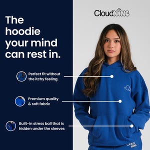 Weighted Hoodie with Removable Stress Ball | Sensory-Friendly Anxiety Relief Sweatshirt