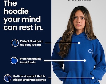 Weighted Hoodie with Removable Stress Ball | Sensory-Friendly Anxiety Relief Sweatshirt