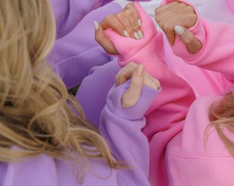 Pastel Sensory Hoodie with Hidden Removable Stress Balls for Adults
