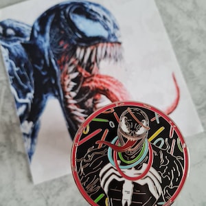 Rave venom glow in the dark pin