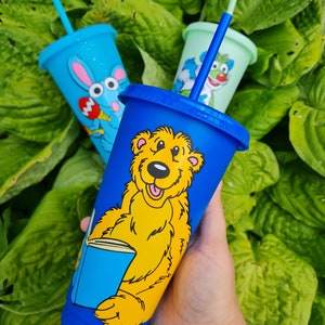 Bear in the big blue house inspired cold cup | nostalgia | childhood | gifting | starbucks | 90s shows |