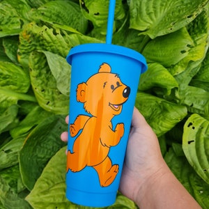 Ojo bear in the big blue house inspired cold cup | nostalgia | childhood | gifting | starbucks | 90s shows