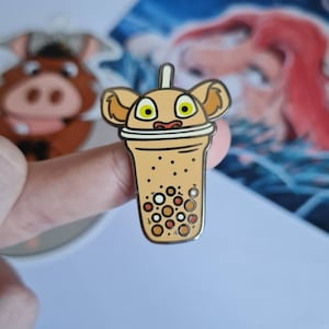 Löwenkönig Nala inspirierter Bubbletea-Stil Emaille-Pin