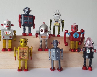 LAATSTE AANVULLING Mini 2" Vintage Retro Robots Figuur