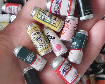 Set of 10 Random Miniature Drink Cans