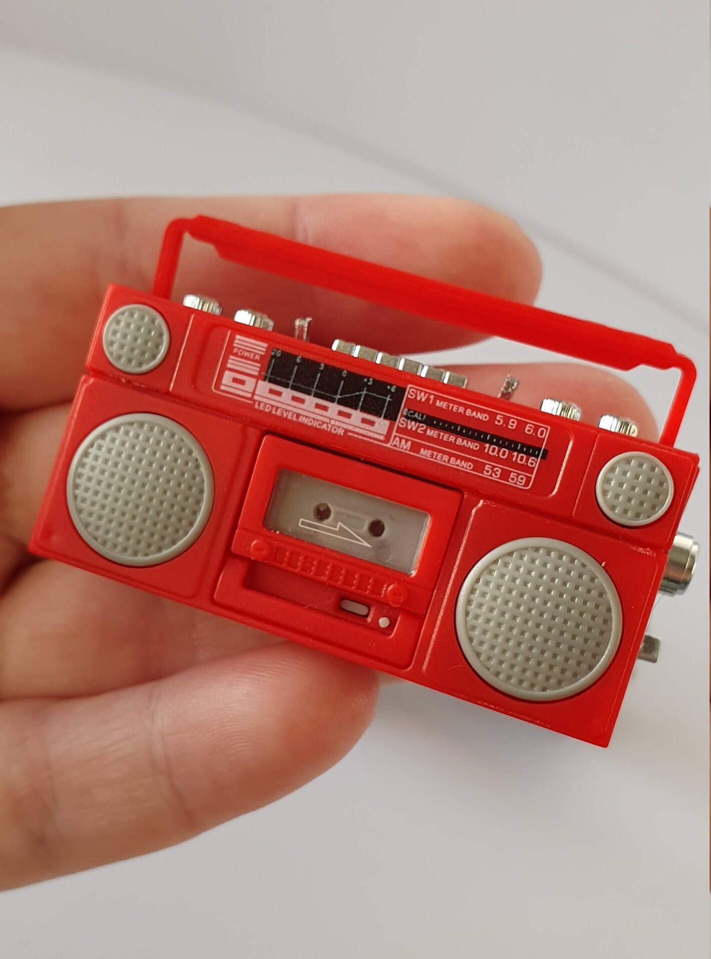 Miniature Retro Boombox Stereo Cassette Player Etsy