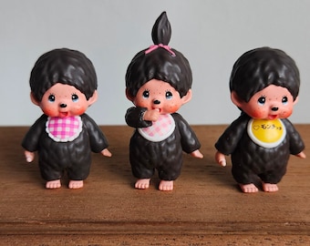 Figurine miniature de poupée Monchhichi 5 cm