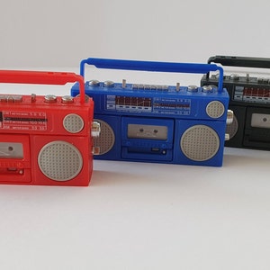 Miniature Retro Boombox Stereo Cassette Player