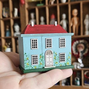 Miniatyr Tri-Ang Queen Anne-stil dockhus för ett dockhus 12:e årgång 1700-talet Retro Vintage