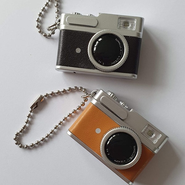 Miniature Mini Retro Vintage Camera Keychain Also Lights Up With Sound