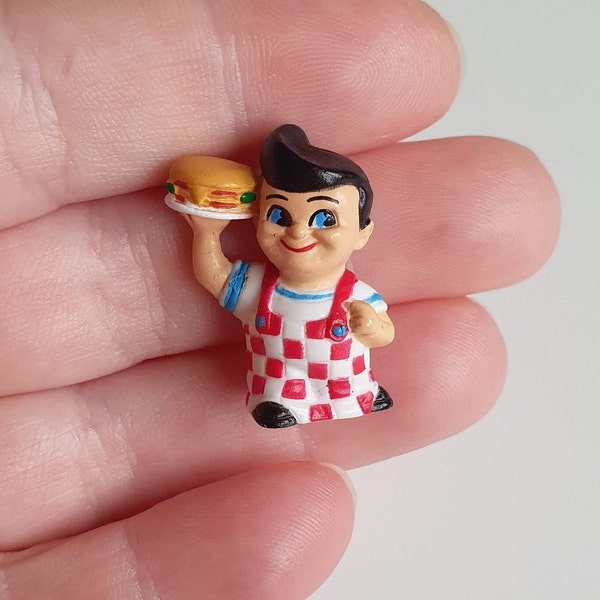Miniature Big Boy Burger Mascot Figure