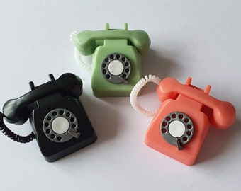 1/6 Scale Retro Miniature Dollhouse Rotary Telephone