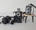 Miniature Mini Retro Vintage Cameras With Strap Also Lights Up With Sound 