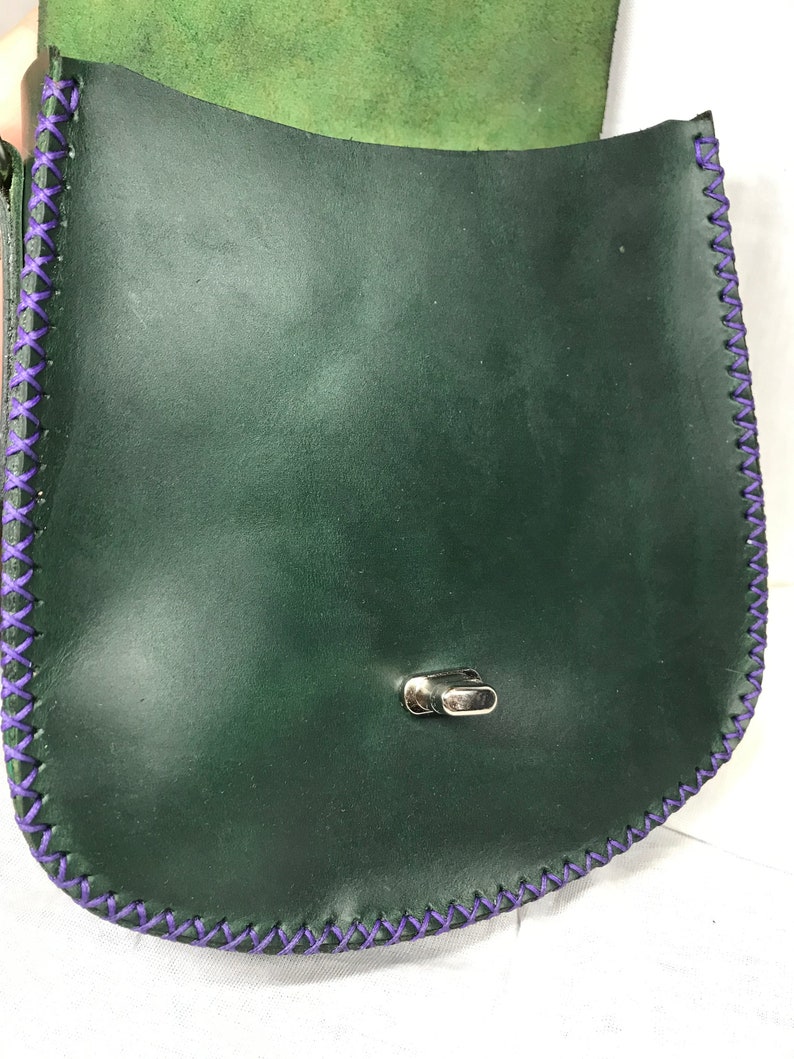 Green /& Purple Hip BagPurse with Shoulder Strap