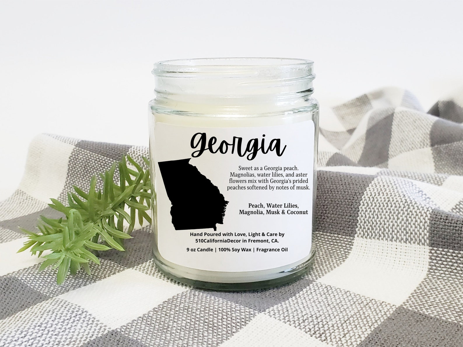 CANDLE State Candle Housewarming Candle New Home Etsy