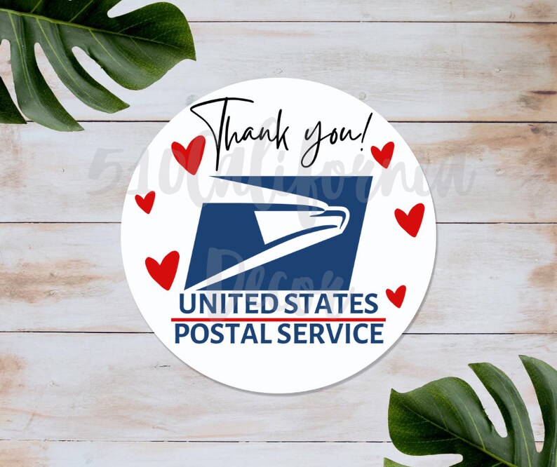 thank you usps packaging stickers thank you postman thank