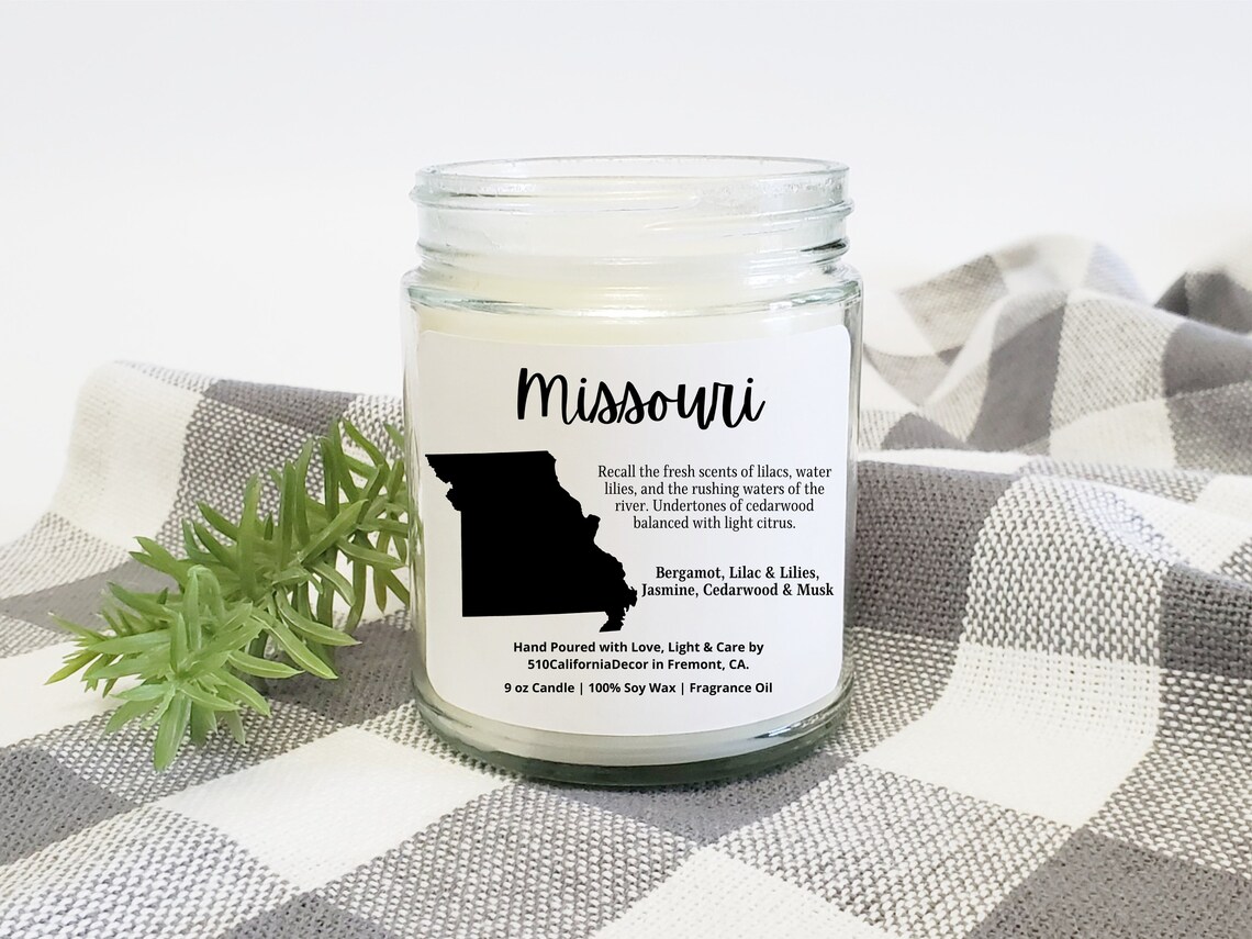 MISSOURI CANDLE State Candle Housewarming Candle New Home Etsy
