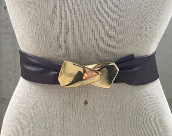Y2K Python Genuine Leather Belt, Wide Dress Belt, Handmade