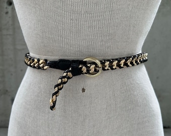 Y2K Python Genuine Leather Belt, Wide Dress Belt, Handmade