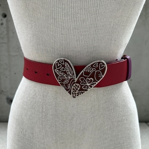 【受注生産品】 Heart Red Belt Etsy - 小物