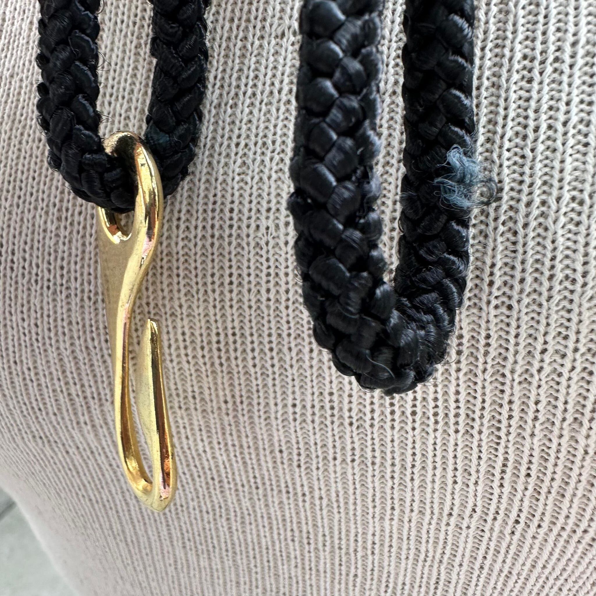 Vintage Milor Sailor Black Belt, Unique Black and Gold Tone  display picture 1