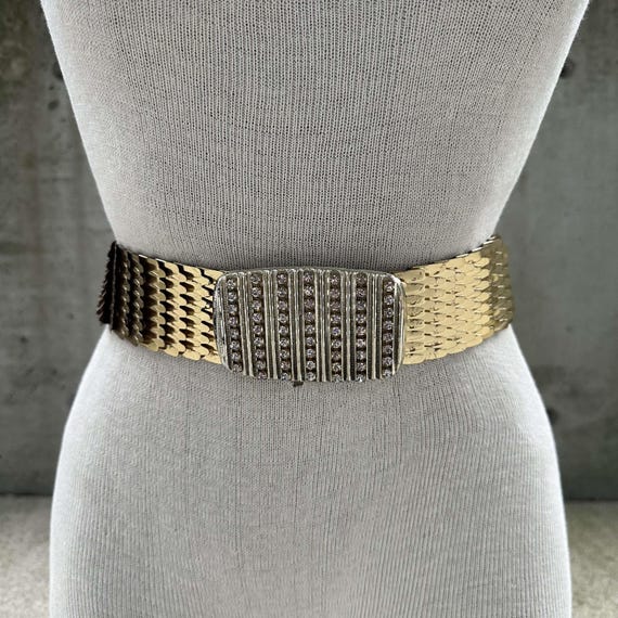 VTG Gold Tone Metallic Fish Scale Waist Belt 1970s Vintage Gold Tone Metallic Fish Scale Waist Belt 70s | eBay main image 3