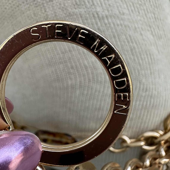 Y2K Steve Madden tortoise shell resin chain belt,… - image 6