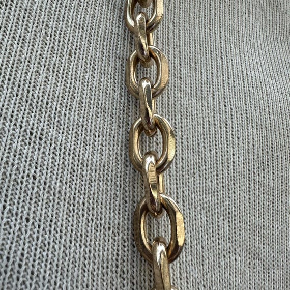 Y2K Steve Madden tortoise shell resin chain belt,… - image 9