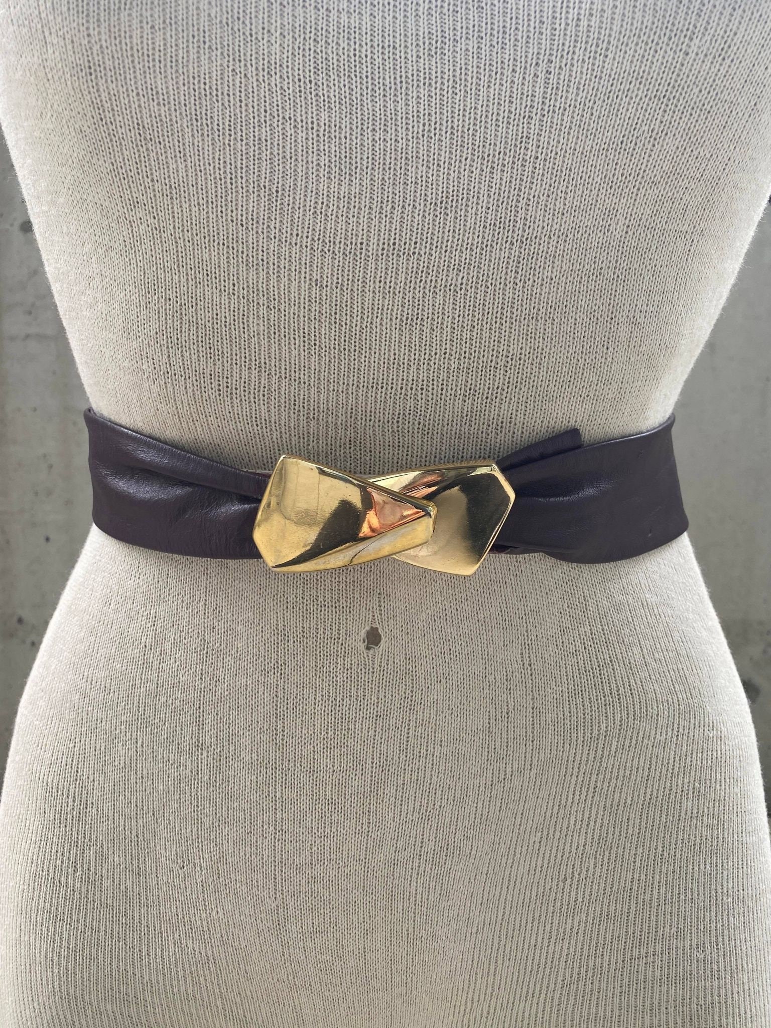 Vintage Couture Ceinture Emmanuel Belt Vintage Ceinture Emmanuel Belt, 80s Black Leather Belt  main image 2