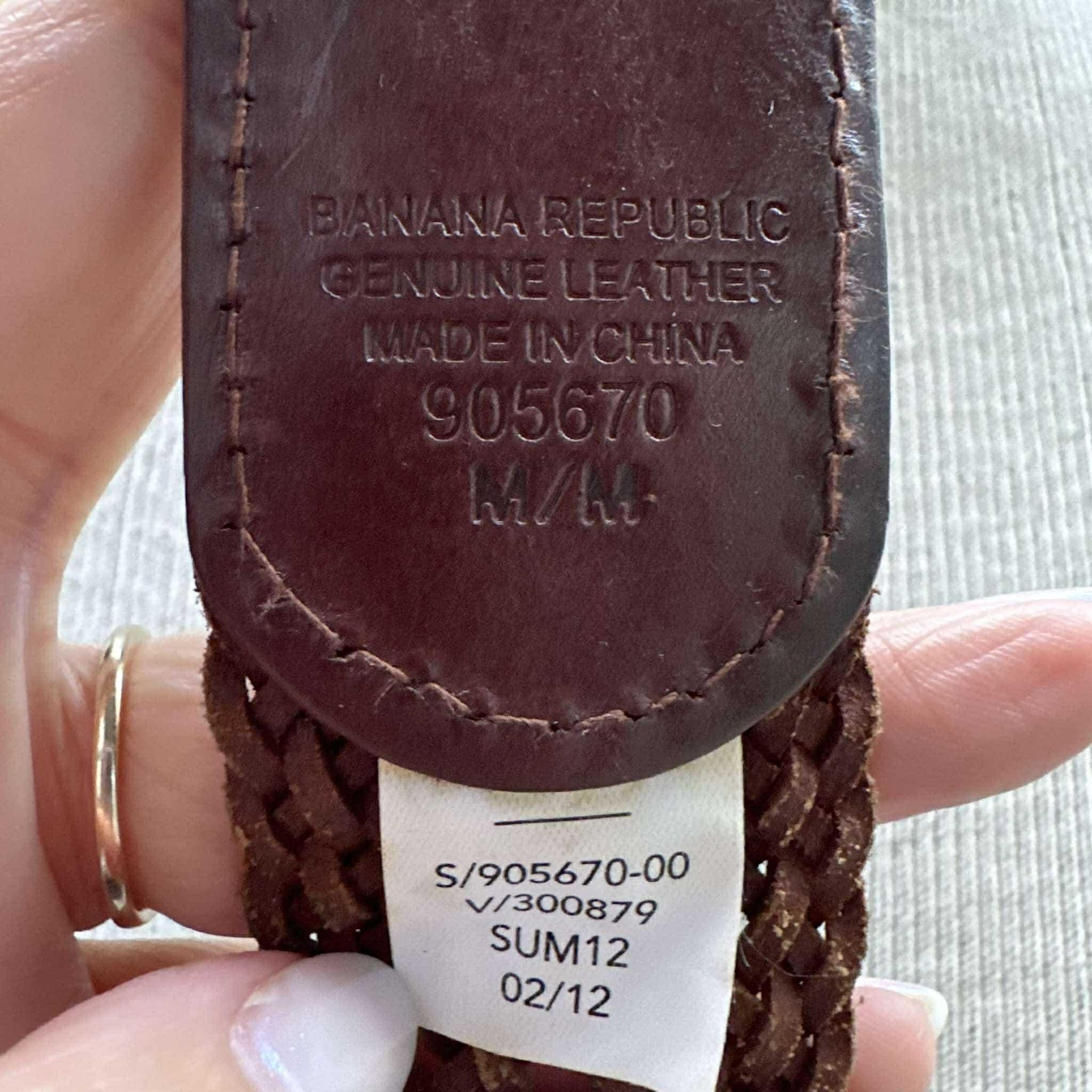 (H) Banana Republic Brown Genuine Leather vintage,Y2K Braided Belt, Size S Vintage Banana Republic Belt, Y2K Braided Brown Genuine  main image 3
