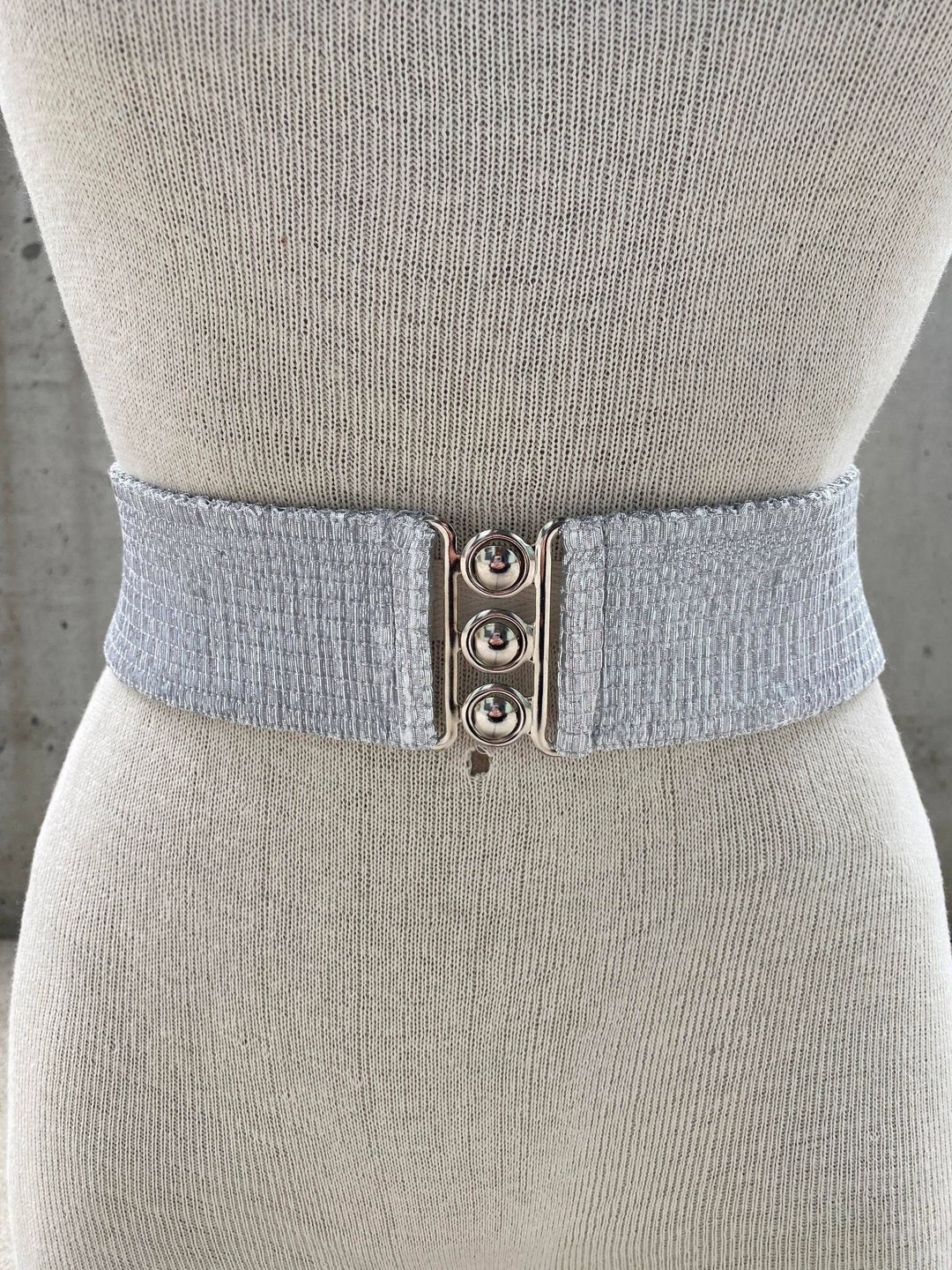 80s Malco Modes Elastic Belt, Vintage Stretch Waist Cincher, Sparkly ...