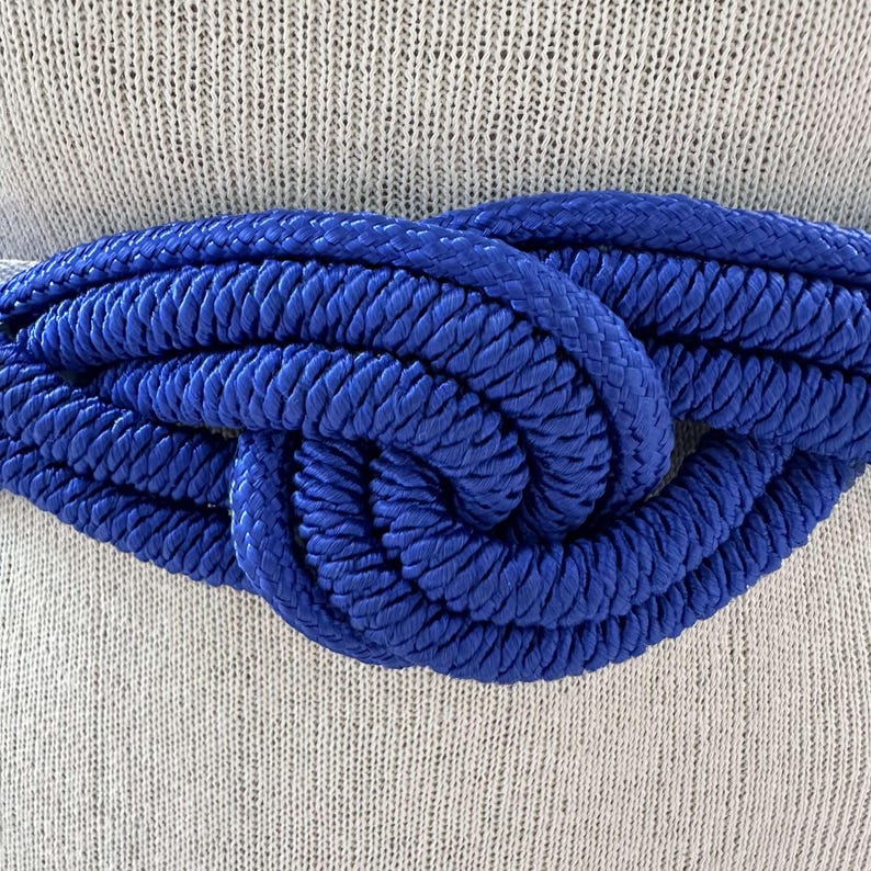 1970s Gutos W Germany Electric Blue Rope Belt, German Statement Belt ...
