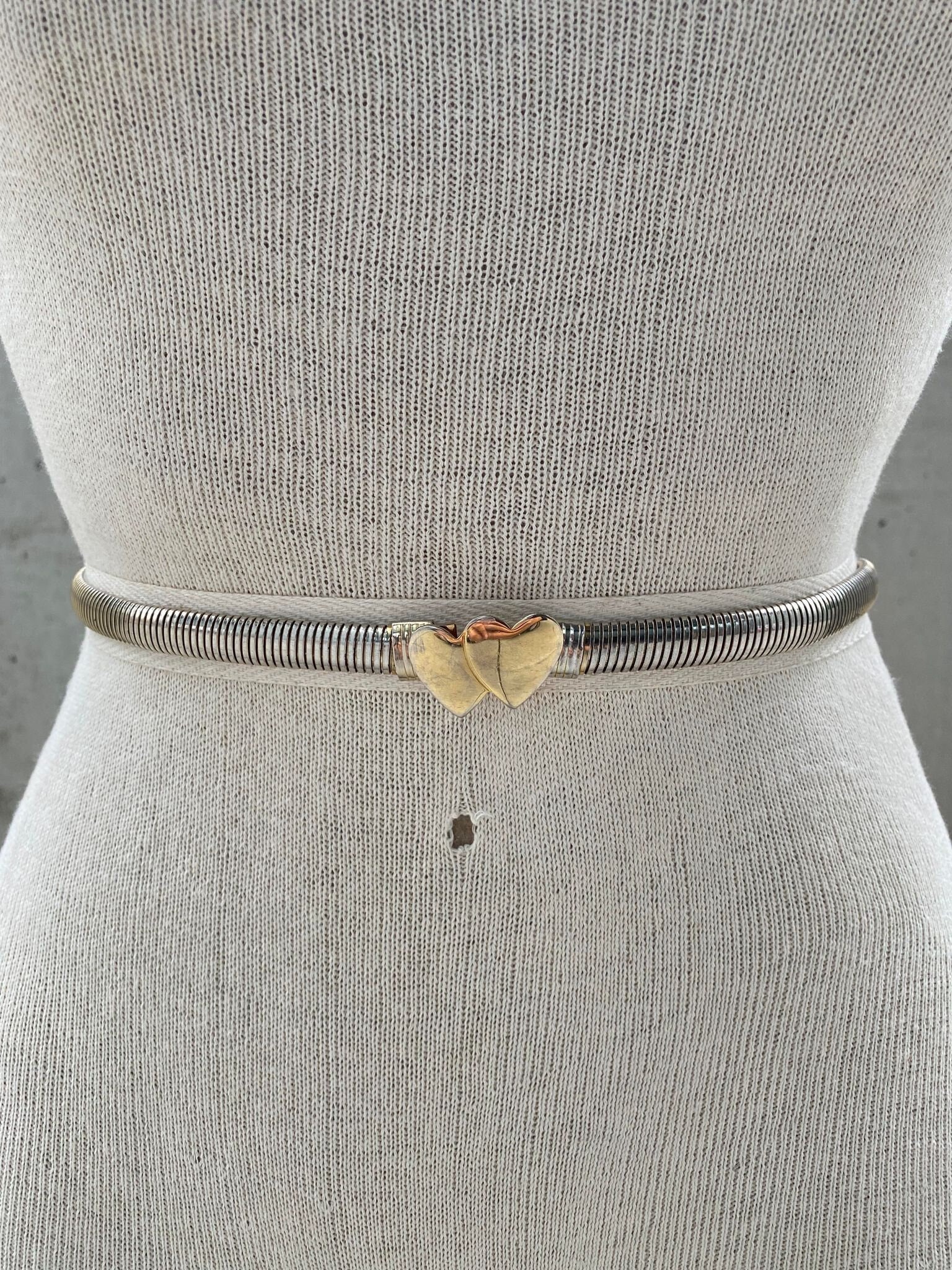 80s Silver Tone Serpentine Belt, Two Hearts Buckle, Mod Style Stretch Belt, Dress Belt Accessory, Evening Accessory, Silver Tone Snake Chain - Etsy 80s Silver Tone Serpentine Belt, Two Hearts Buckle, Mod Style Stretch Belt, Dress Belt Accessory, Evening Accessory, Silver Tone Snake Chain - Etsy