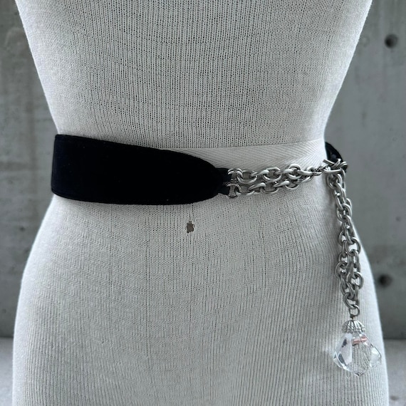 CHAIN AND VELVET BELT NWT Zara Black Chain And Velvet Belt 1736/227 | eBay main image 4
