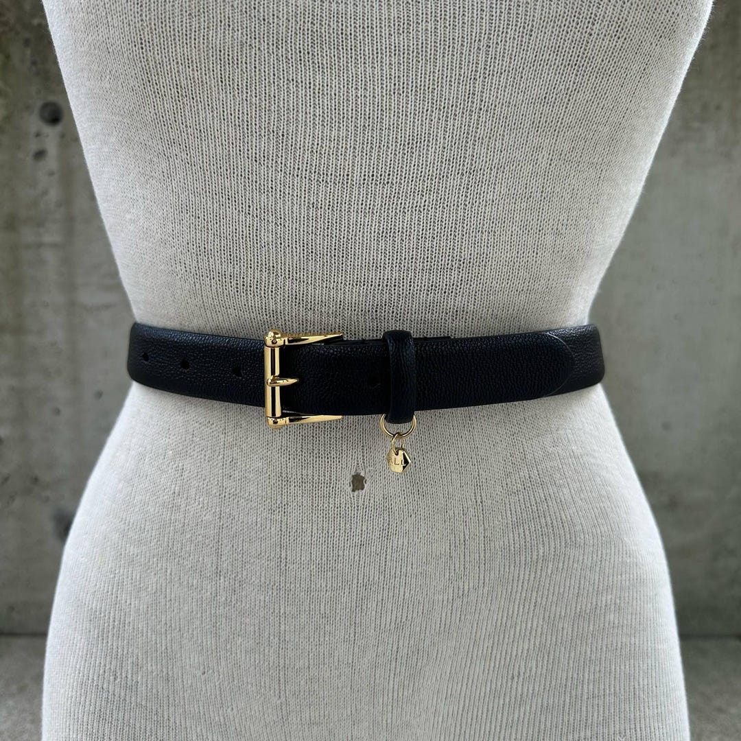 Lauren Ralph Lauren Cloth Belt Star Buckle Navy Brown Leather Vintage Y2K Vintage Ralph Lauren Belt - Etsy main image 2