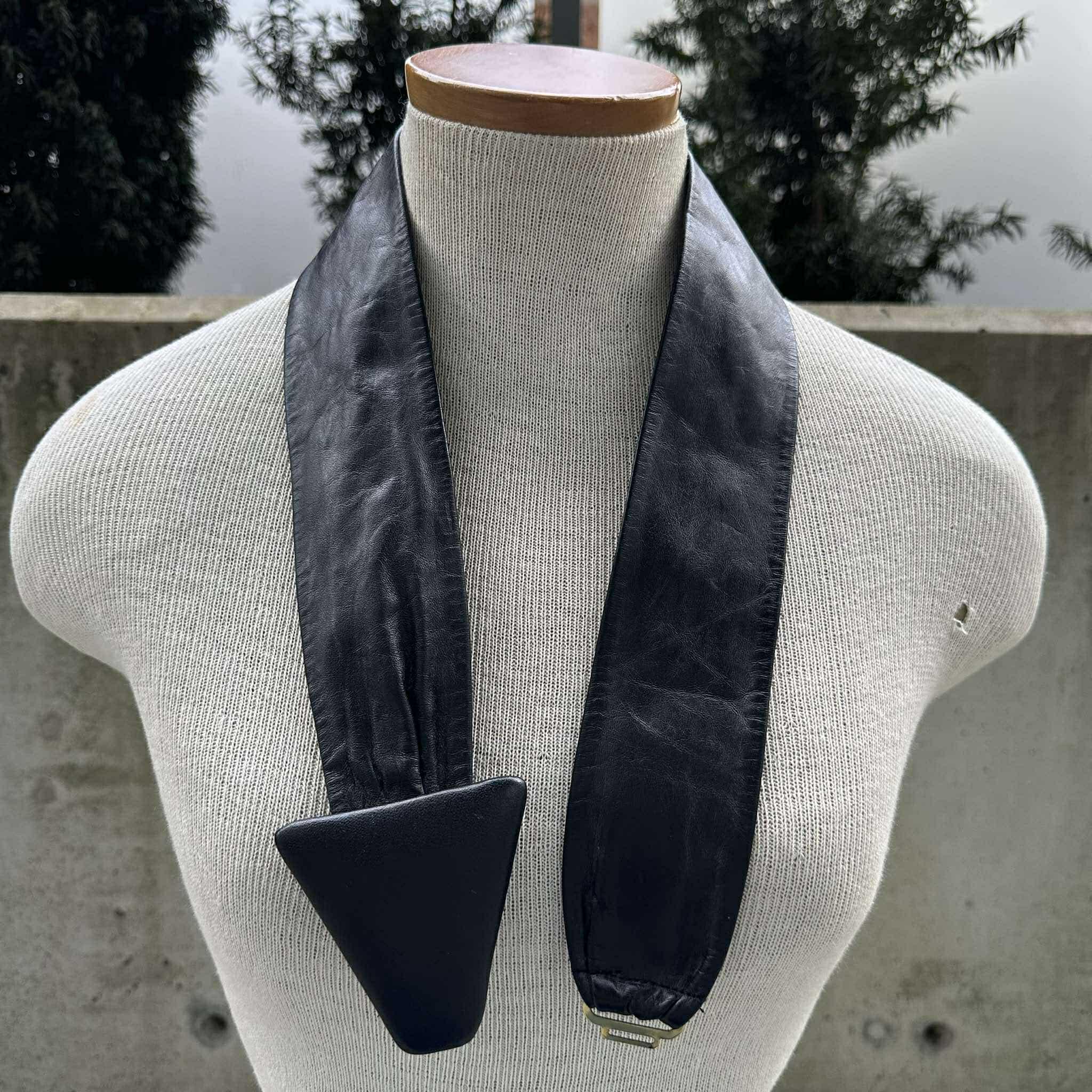 Vintage Couture Ceinture Emmanuel Belt Vintage Ceinture Emmanuel Belt, 80s Black Leather Belt  main image 3