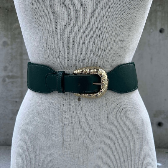 Vintage Antique Retro Buckle Belt Stretch Elastic Faux Leather Women\'s Accessory Wide Vintage Buckle Belt- Faux Leather Elastic Women Fashion  main image 3