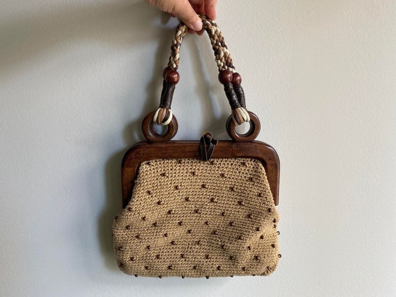 Crochet Checkerboard Handbag Y2K 90s Shoulder Bag Purse -   Tricot et  crochet, Sacs à main au crochet, Modèles de sac en crochet