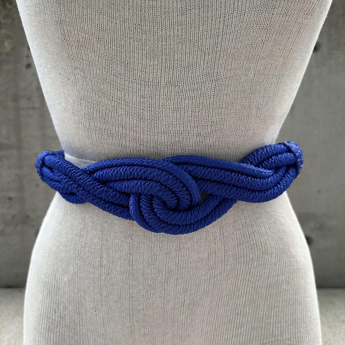 1970s Gutos W Germany Electric Blue Rope Belt, German Statement Belt ...