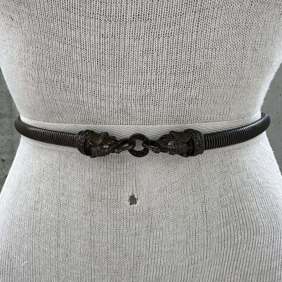 Vintage 1970s Bergere Elephant Gaspipe Belt B766A - Peat Vintage Elephant Print Belt - Double J Saddlery main image 4