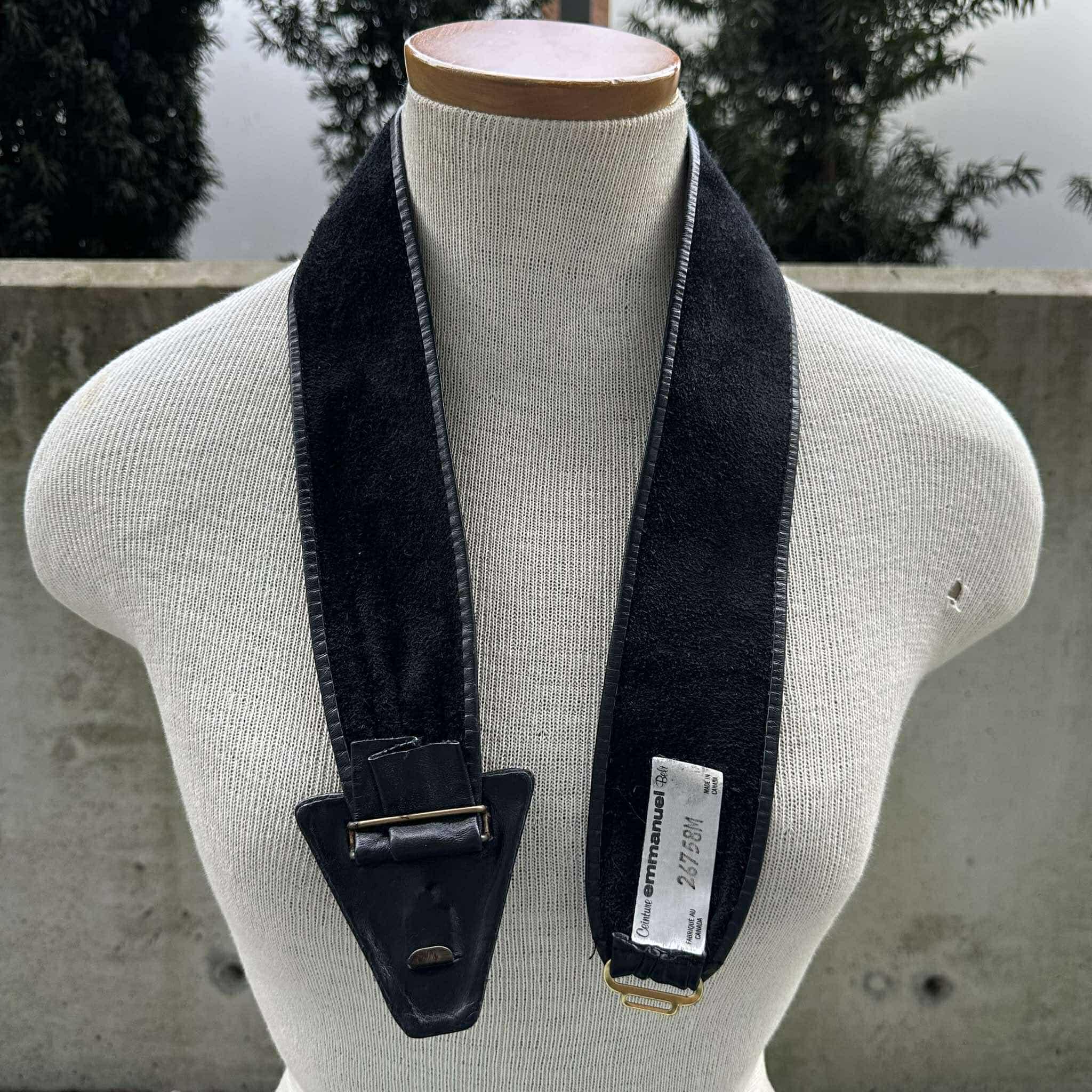 Vintage Couture Ceinture Emmanuel Belt Vintage Ceinture Emmanuel Belt, 80s Black Leather Belt  main image 4