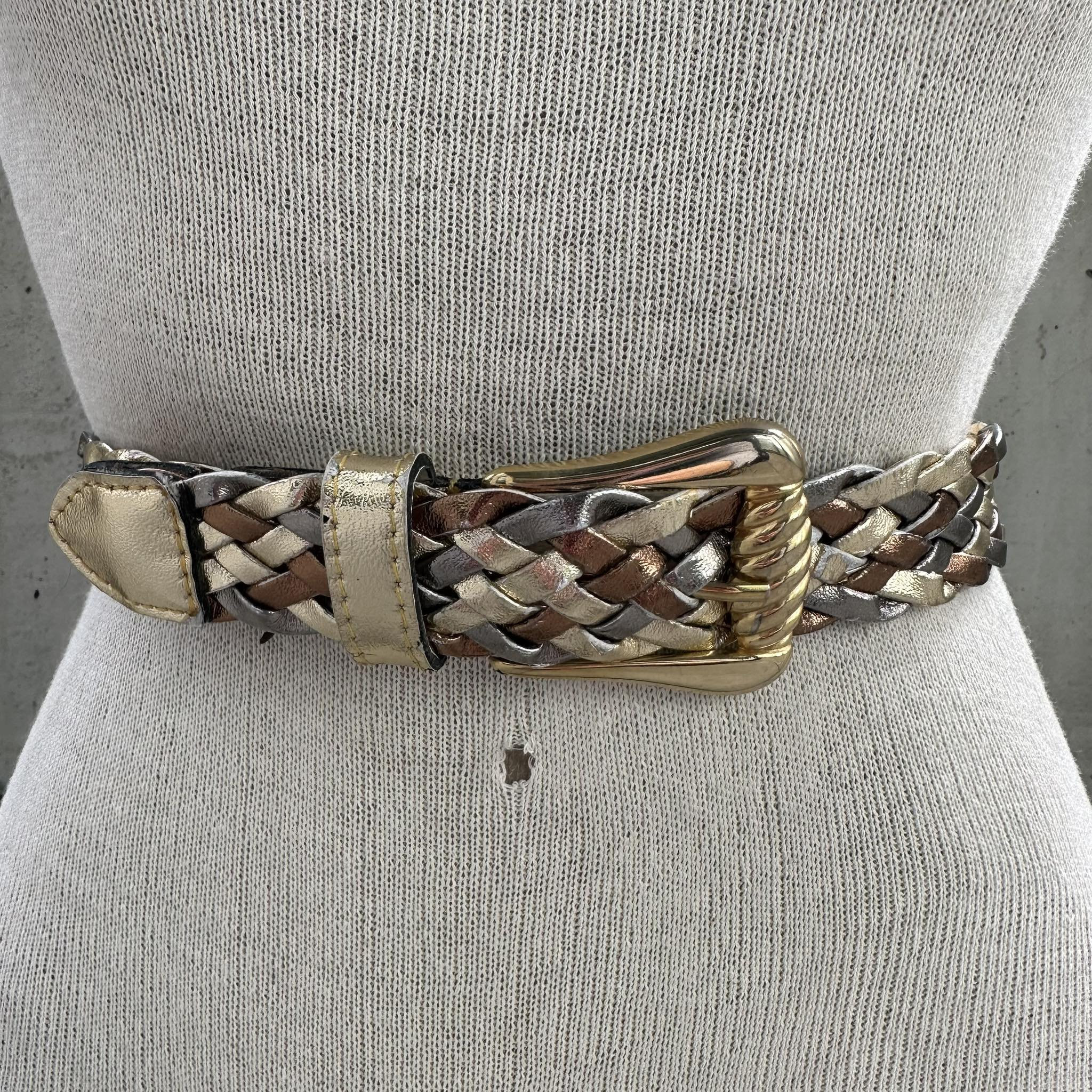 Vintage Braided Belt, 80s Statement Belt, Maximalist Glam  display picture 2
