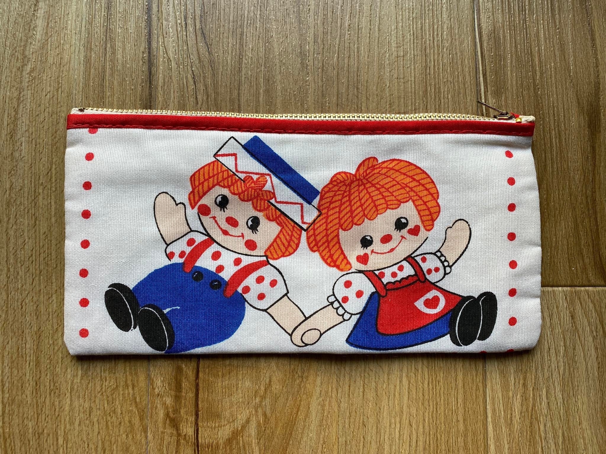 Vintage Raggedy Ann and Andy Pencil Pouch, 1974 Zippered Ann