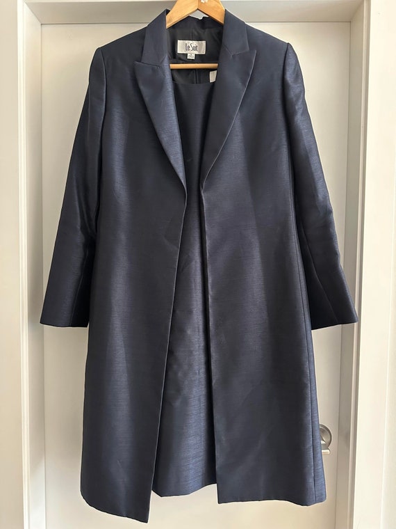 knee length dresses for ladies Le Suit Crepe Topper Jacket & Shift Dress Suit