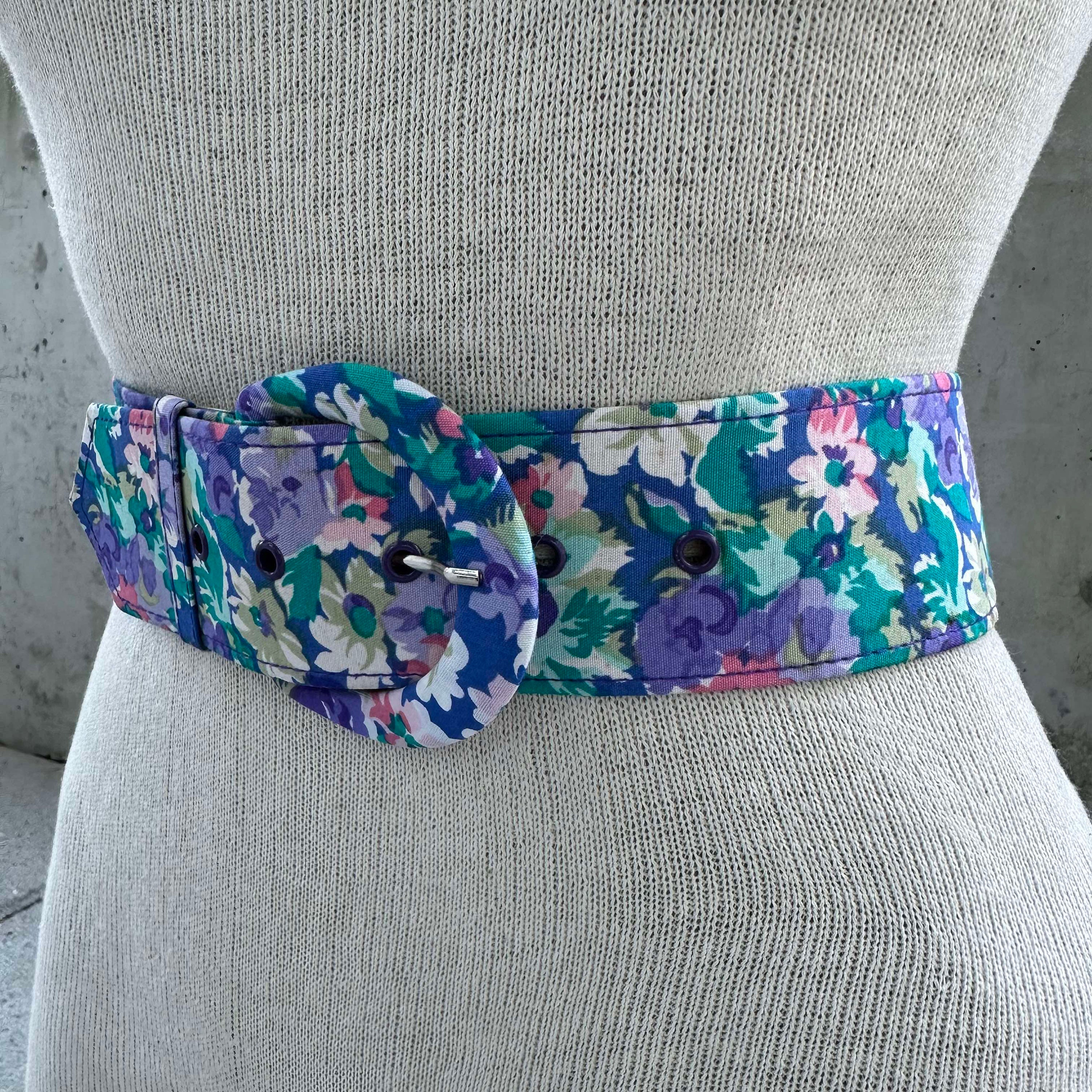 Multicolor Textile Patterned Belt MULTICOLOR WOVEN BELT LEATHER BACKED – Uniqueboutiqueimports main image 3