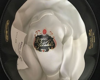 Black Rabbit Fur Felt FEDORA Hat, Vintage Magill Hat MFG, Montreal