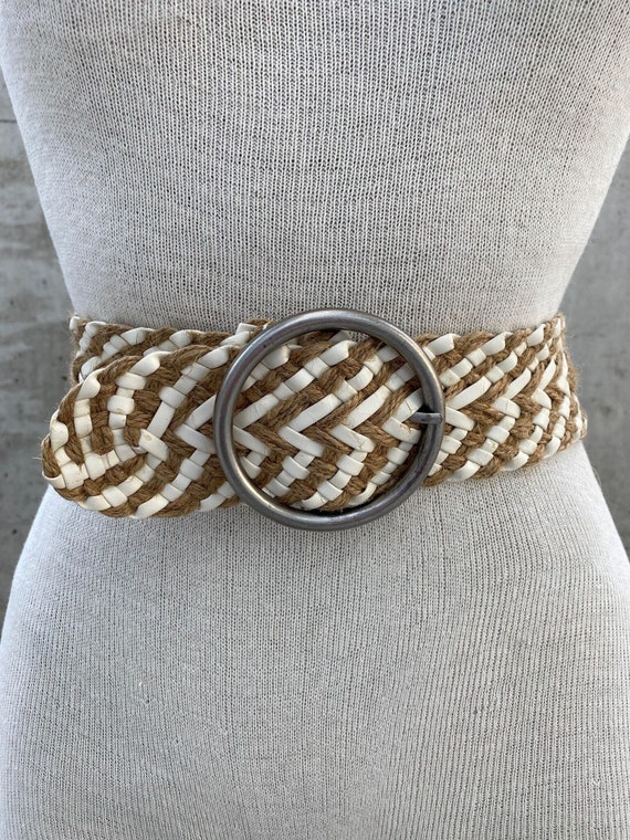 Y2k jute braided belt Gem